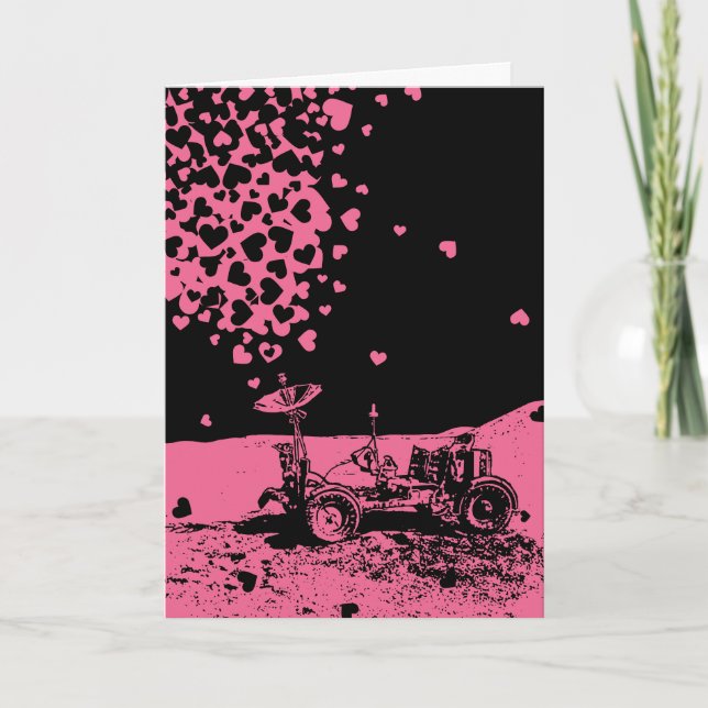 Carte Rover Lunaire Rose De L'Amour (Devant)