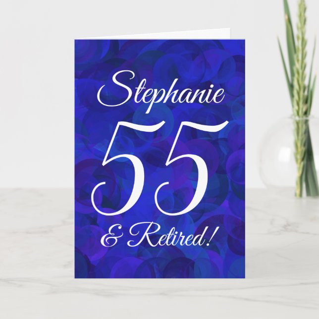 Carte Royal Blue 55 et retraite heureuse (Devant)