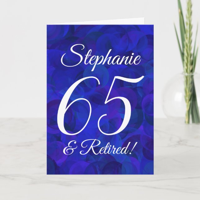 Carte Royal Blue 65 et retraite heureuse (Devant)