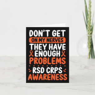 Carte Rsd Crps Guerrier Orange Ribbon Sur Mes Nerfs Crps