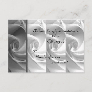 Carte RSVP #1 à Rose noire et blanche - ELLEN