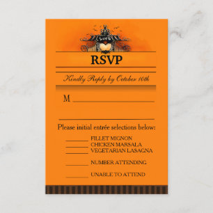 Carte RSVP 3.5x5 - Sélections de menu - Halloween 