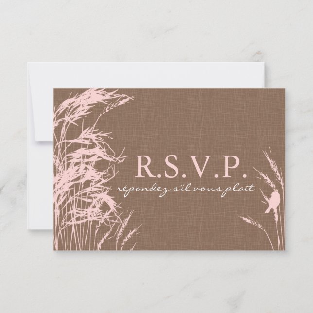 Carte RSVP A2 pour mariée d'automne douce (Devant)