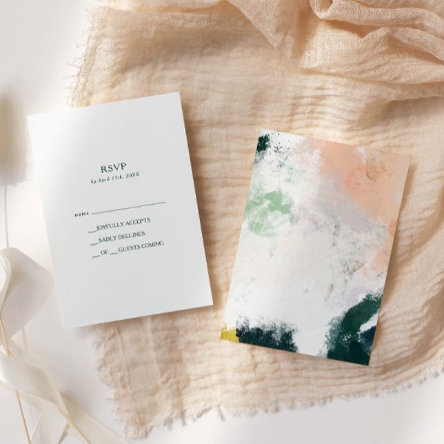 Carte RSVP Abstraite colorée (Créateur téléchargé)