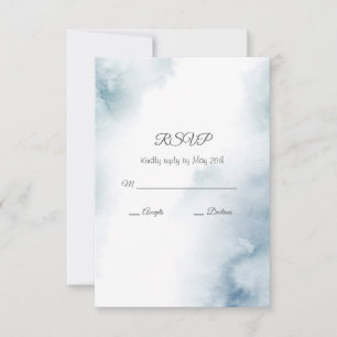 Carte RSVP Abstraite d'aquarelle d'ardoise