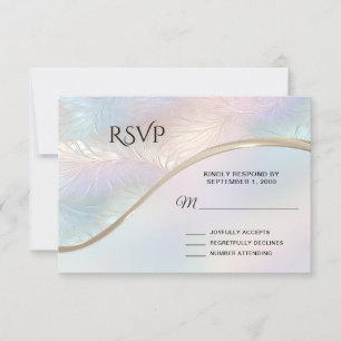 Carte RSVP Abstraite Iridescente moderne