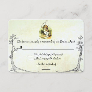 Carte RSVP Alice au pays des merveilles
