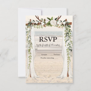 Carte RSVP Arbour Mariage Plage