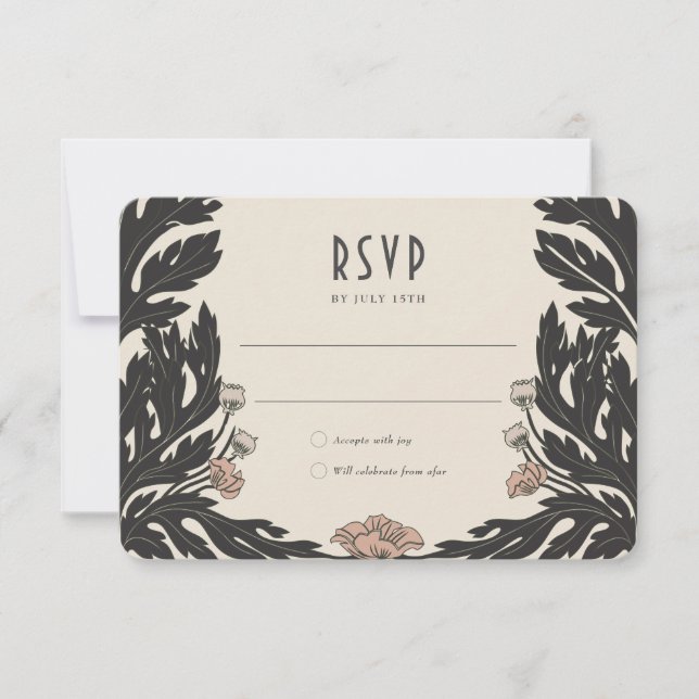 Carte RSVP Art Vintage (Devant)