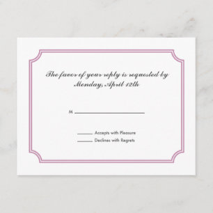 Carte RSVP avec Motif médiéval