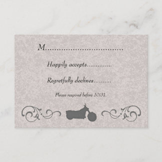 Carte RSVP avec motocyclette intégrée Faux