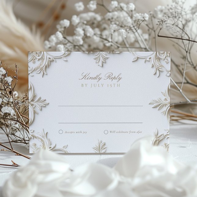 Carte RSVP baroque pour Mariage (Créateur téléchargé)