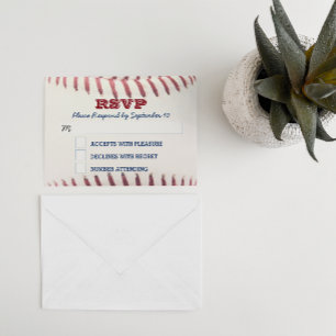 Carte RSVP Baseball Bar Mitzvah