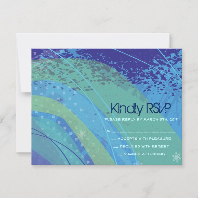 Carte RSVP Bat mitzvah BASEBALL CRAZE (Devant)