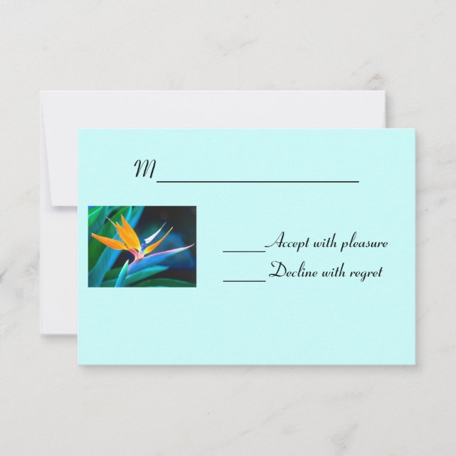 Carte RSVP Bird of Paradise (Devant)