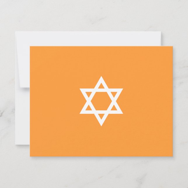 Carte RSVP bleu Mitzvah Star Shopping (Devant)
