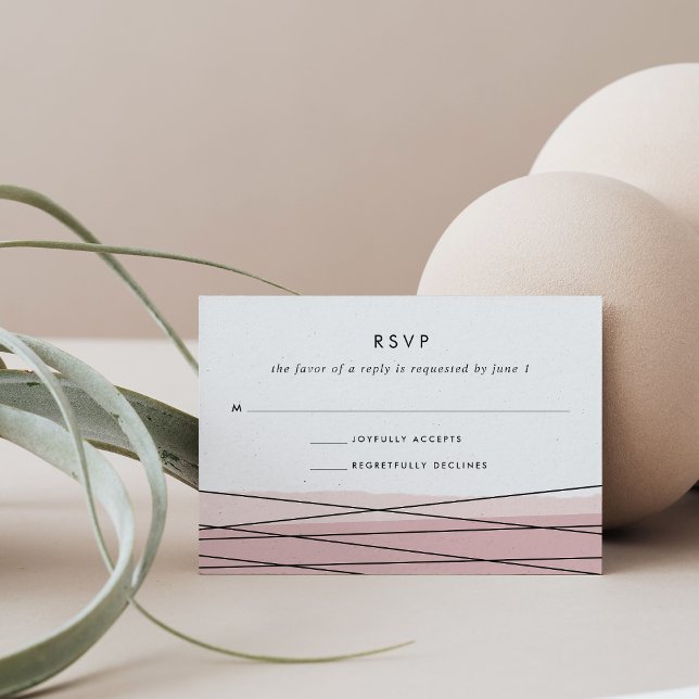 Carte RSVP Blush Linee (Créateur téléchargé)