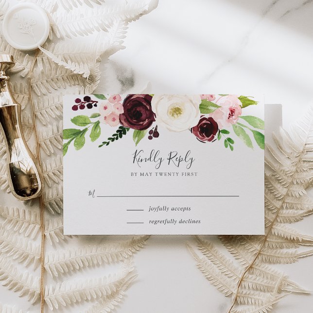 Carte RSVP Blush Romance (Créateur téléchargé)
