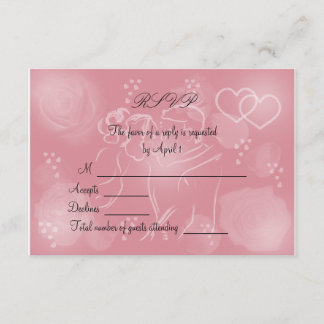 Carte RSVP Blush rose