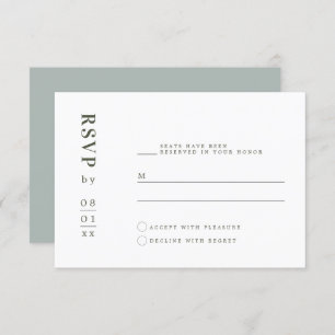 Carte RSVP Bohème minimaliste NINA Sage Green
