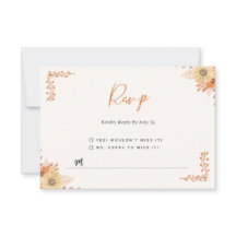 Carte RSVP Boho Chic Floral Wedding