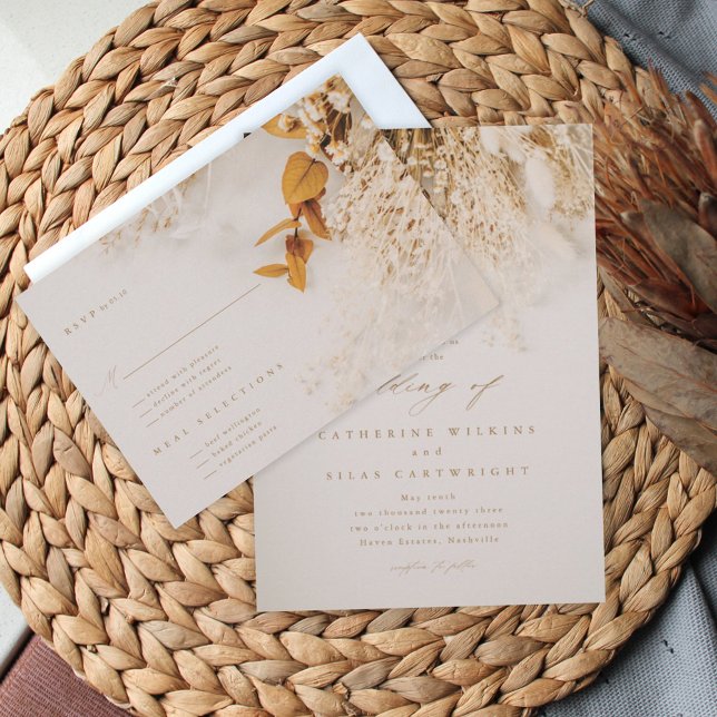 Carte RSVP Boho Fall Flowers (Créateur téléchargé)