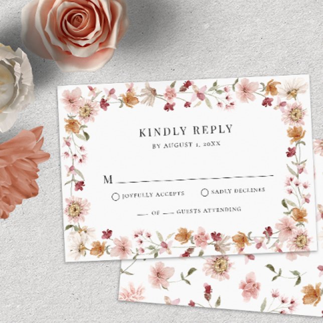 Carte RSVP Boho Rustique (Créateur téléchargé)