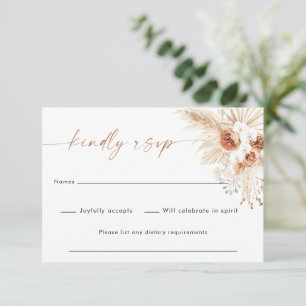 Carte RSVP Boho Wedding Carte de réponse 3,5 x 5