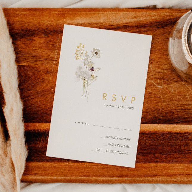 Carte RSVP Bouquet Fleur sauvage Whimsical (Créateur téléchargé)