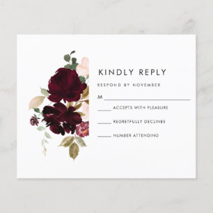 Carte RSVP Bourgogne et crème