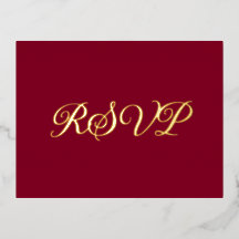 Carte RSVP Burgundy Elegant Co-Starring Foil