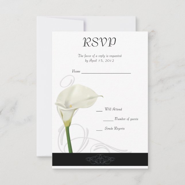 Carte RSVP Calla Lily (Devant)