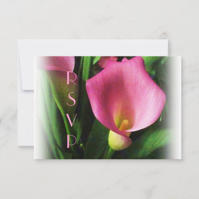 Carte RSVP Calla Rose (Devant)