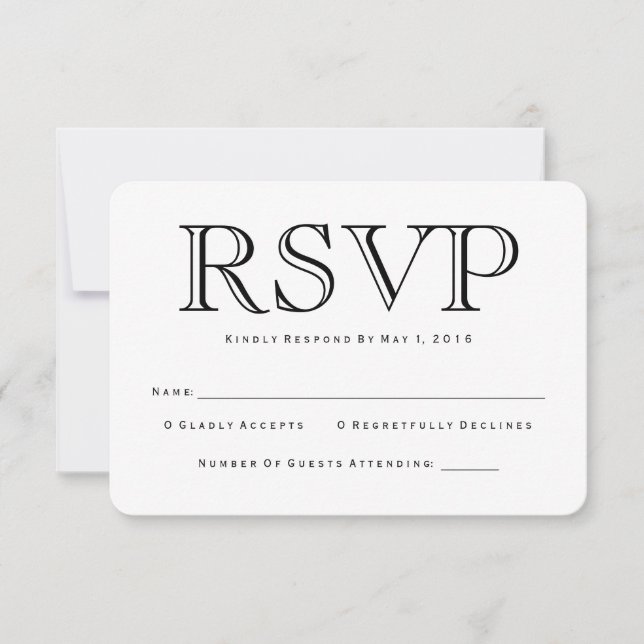 Carte RSVP Calson traditionnelle (Devant)