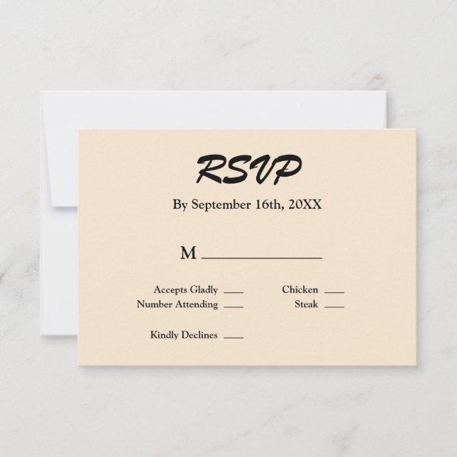 Carte RSVP Champagne (Devant)