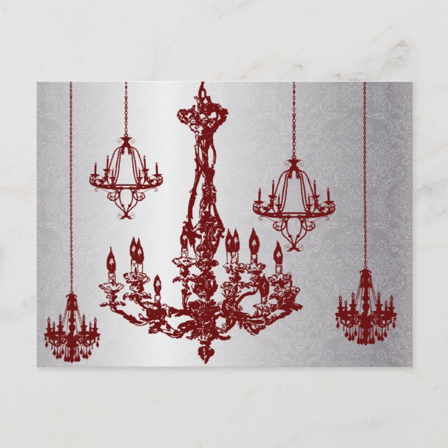Carte RSVP Chandelier Bourgogne (Devant)