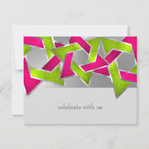 Carte RSVP Chaux rose étoile de David N'importe qu