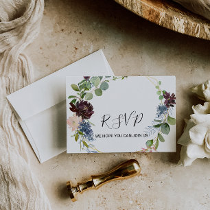 Carte Rsvp Choice Floral et Verdure de Bourgogne