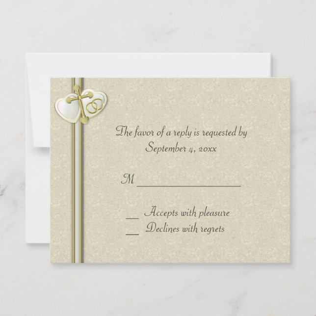Carte RSVP Christian Wedding (Devant)