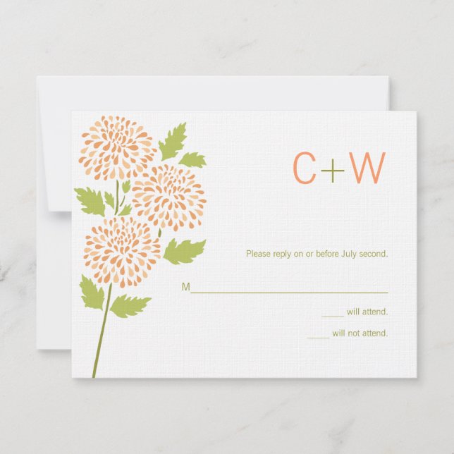 Carte RSVP Chrysanthemum (Devant)