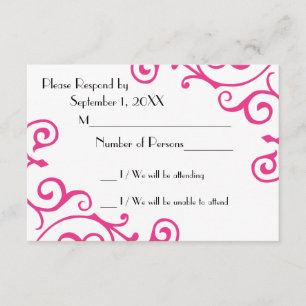 Carte RSVP Cirrus Ivory (Magenta)