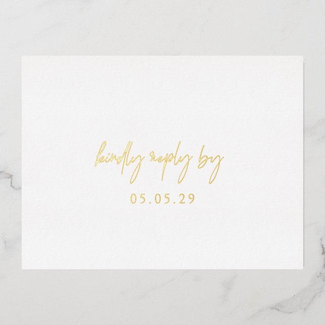 Carte RSVP classique élégante mariage (Recto)