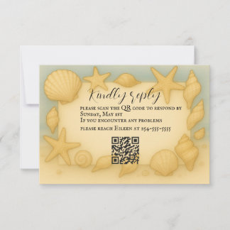 Carte RSVP Code QR Coques de bord