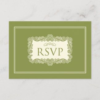 Carte RSVP Coeur Charming (forêt)
