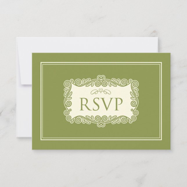 Carte RSVP Coeur Charming (forêt) (Devant)