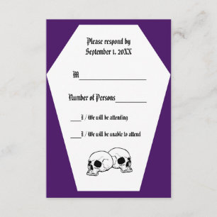 Carte RSVP Coffin Ivory (Indigo)