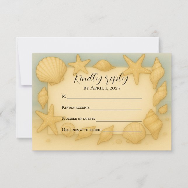 Carte RSVP Coques Balnéaires (Devant)
