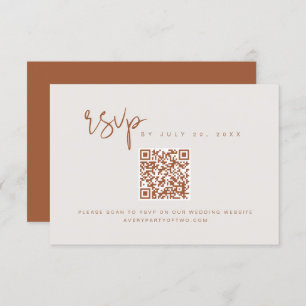 Carte RSVP CORIANDER Bohemian Burange QR Code RSVP