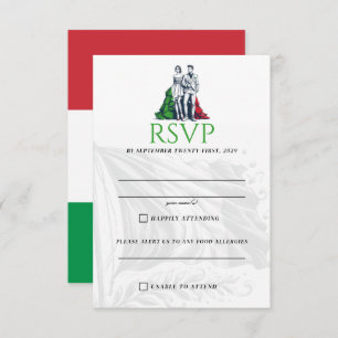 Carte RSVP Couple Italie