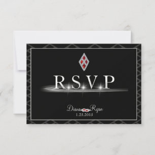 Carte RSVP Cravate noire